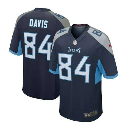 Men Tennessee Titans 84 Corey Davis Nike Navy Game NFL Jersey